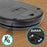 Duronic Digital Kitchen Scale showing non-slip rubber feet and 2xAAA battery compartment close-up.