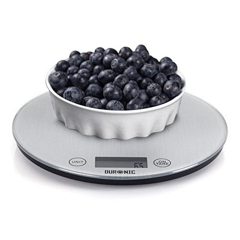 Duronic Digital Kitchen Scales weighing a blackberry