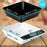 Duronic Digital Kitchen Scales with a 1.2L removable bowl and detailed dimensions.