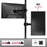 Duronic Dual Monitor Arms with adjustable arms, 360-degree rotation, and 17.6lb weight capacity per screen.