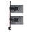 Duronic Dual Monitor Arms with adjustable arms and VESA plates for stacked screens.