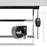 Duronic Electric 60” Projector Screen featuring a black metal casing, wall-mounting bracket, and an integrated wired remote control with up and down switches.