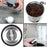 Duronic Electric Coffee Grinder showing a stainless steel coffee grinder bowl being filled, used, and washed.