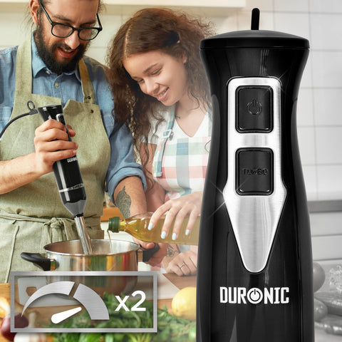 Duronic Electric Hand Blender in a close up look