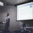 Duronic Electric Projector Screen displaying a website backend software interface.