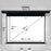 Duronic Electric Projector Screen showing full product dimensions and aspect ratio for online store listings.