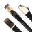 Duronic Ethernet Cable 1.5M with black snagless boots and a flat cable design, shown from three different angles.