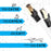 Duronic Ethernet Cable 2M High Speed showing speed and frequency ratings for CAT5E, CAT6/A, CAT7, and CAT8 with representative animal icons from a snail to a cheetah.
