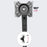 Duronic Gas Desk Mount Arm showing 180° rotation and +90° to -85° tilt capability.