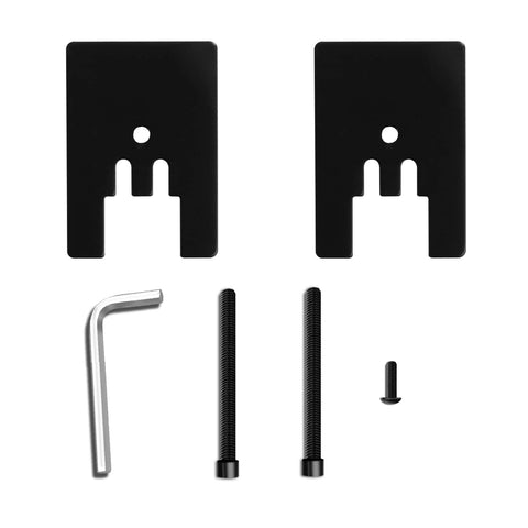 Duronic Grommet 3 with two mounting plates, long bolts, small screw, and Allen key.
