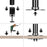 Duronic Grommet showing desk clamp assembly and grommet hole drilling setup options.