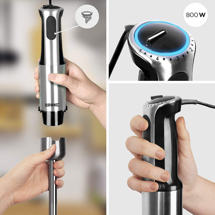 Duronic HB8010 hand mixer with turbo boost to pulse food quicker and wattage 800W