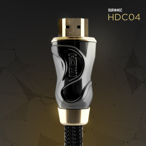 Duronic HDMI Cable featuring a durable black braided cord.