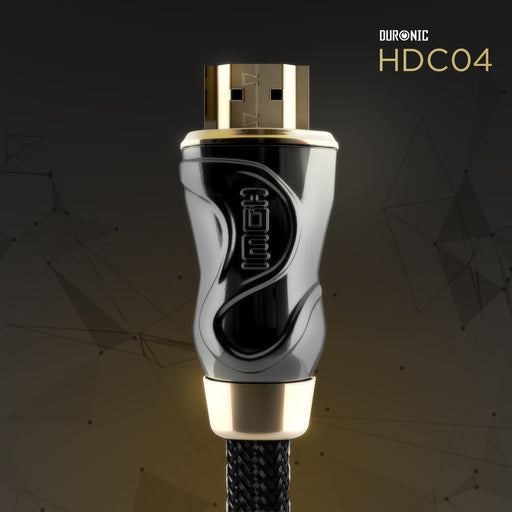 Duronic HDMI Cable featuring a durable black braided cord.