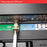 Duronic HDMI Cable plugged into a television port, demonstrating a simple setup with labeled connections for HDMI, VGA, and Component inputs.