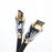 Duronic HDMI Cable with gold-plated connectors and a sleek chrome metal housing finish.