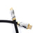 Duronic HDMI Cable with gold-plated connectors and sleek silver housings for high-speed connectivity.