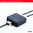 Duronic HDMI Splitter Box with gold-plated cables, showing one input and two output connections for shopify.