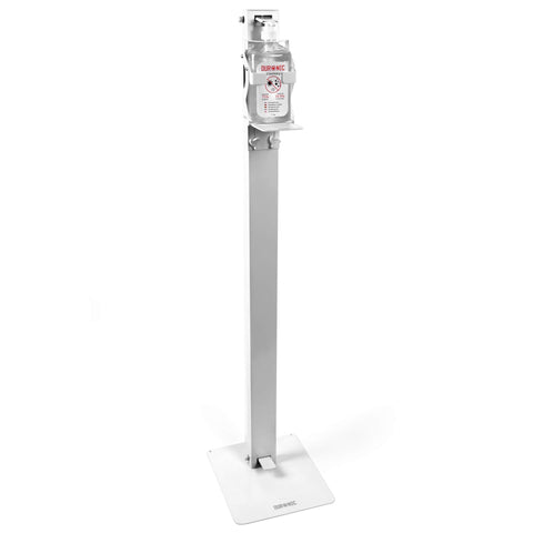 Duronic Hand Gel Floor Standing Dispenser with a clear gel bottle and base.