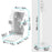 Duronic Hand Gel Floor Standing Dispenser with detailed metric and imperial dimensions for Shopify.