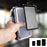 Duronic Hard Drive Case held next to a black portable external hard drive.