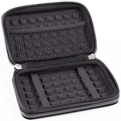 Duronic Hard Drive Case with mesh pocket, elastic straps, and padded bubble interior.