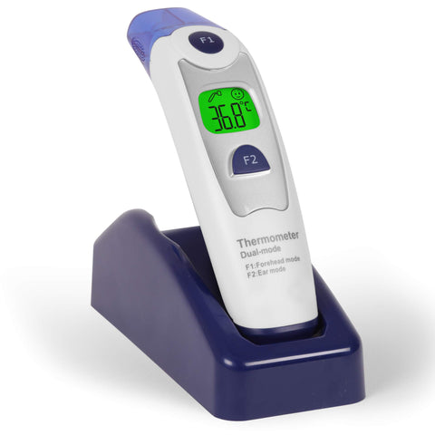 Duronic IRT1000 forehead and ear thermometer with stand for baby, child, teen, adult