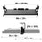Duronic Keyboard Drawers showing width, depth, and sliding extension measurements in centimeters and inches.