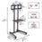 Duronic Mobile TV Stand on Wheels with wheels, media shelf, and VESA mount for 32"–70" screens