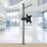 Duronic Monitor Arm Stand VESA Head with an adjustable bracket attached to a tall metal pole.