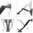 Duronic Monitor Arm Stand demonstrating a black monitor arm mount's tilt, height, and rotation adjustment ranges.