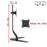 Duronic Monitor Arm Stand showing 51cm height, 8cm depth, and VESA 75/100 compatibility.