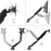 Duronic Monitor Arm Stand showing a black adjustable monitor arm’s tilt, height, and 360-degree rotation capabilities.