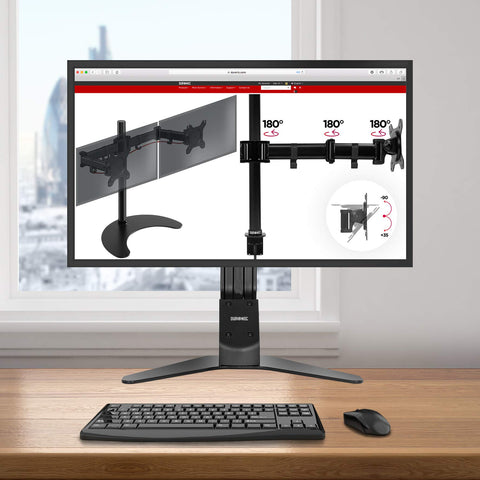 Duronic Monitor Arm Stand  with flexible arm joints and tilt adjustment.