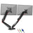 Duronic Monitor Arm Stand with gas spring arms, VESA plates, and integrated USB/audio base ports