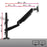 Duronic Monitor Arm Stand with height and extension dimensions in centimeters and inches.