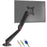 Duronic Monitor Arm Stand with integrated USB and audio ports on the base.