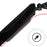 Duronic Monitor Arm Stand with integrated cable management housing a red wire.