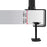 Duronic Monitor Arm Stand with measurement diagram showing maximum thickness range of 0.5cm to 6.8cm.