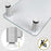 Duronic Monitor Stand Riser on a clear glass monitor stand prevent slipping on desks