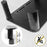 Duronic Monitor Stand Riser with a non-slip legs showing height range from 4cm to 15cm.