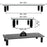 Duronic Monitor Stand Riser with adjustable legs, 56cm length, and 20kg weight capacity.
