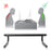 Duronic Monitor Stand Risershown correcting slumped posture to a healthy, upright sitting position for work.