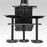 Duronic Monitor stand Pole with adjustable threaded hand screws for heavy-duty monitor mounts.