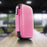 Duronic Pink Hard Drive Case featuring a textured diagonal pattern and a secure black zipper closure.