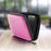 Duronic Pink Hard Drive Case with a ribbed texture and secure zipper closure, designed to protect portable external hard drives or electronic accessories.