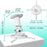 Duronic Projector Mount with dimensions showing height, ceiling plate size, and adjustable arm extension ranges.