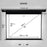 Duronic Projector Screen Electric with dimension diagram showing the 4:3 aspect ratio and exact measurements.