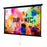 Duronic Projector Screen displaying a vibrant, highly colorful festival scene