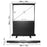 Duronic Projector Screen displaying product dimension